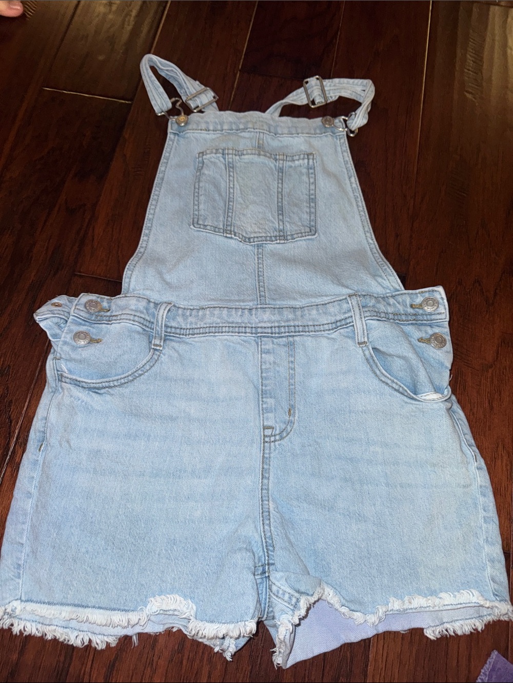 Cat & Jack Light Blue Denim Short Overalls